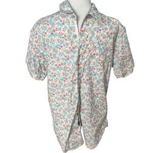 Paper Denim & Cloth Slim Fit Floral Short Sleeve Button Down